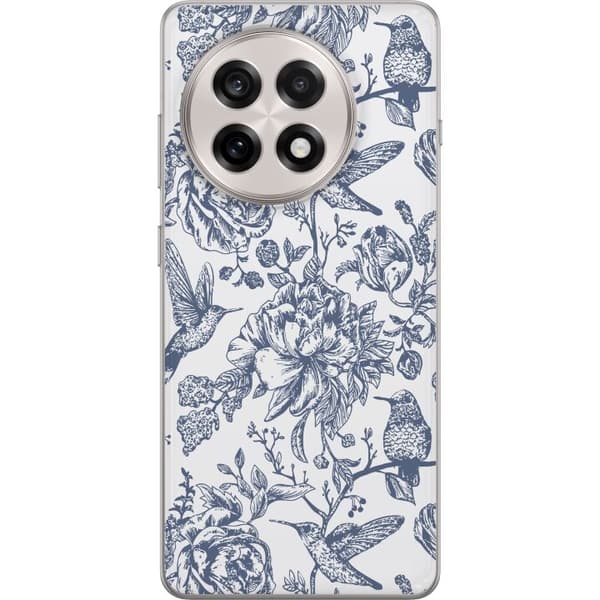 OnePlus 13R Läpinäkyvä kuori Kukat & Linnut - Romanttinen Vintage-tyylinen Kuviointi
