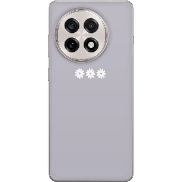OnePlus 13R Läpinäkyvä kuori Lila Blomminimalismi - tyylikäs kukkakuva lila taustalla