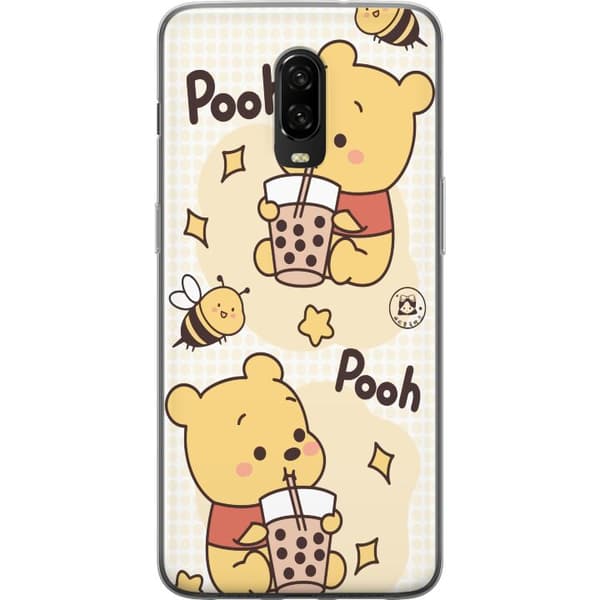 OnePlus 6T Gennemsigtig cover Nalle Pooh-stil - klassisk bjørnemotiv i en ny fortolkning
