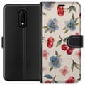 Miniatyrbilde 1 av 3: OnePlus 7 Lommeboketui Bær & Blomster - mønster med blå blomster og skogsbær