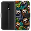 Miniatyrbilde 1 av 3: OnePlus 7 Lommeboketui Sengångarstil - avslappet motiv med søt dovendyr