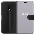 Miniatyrbilde 1 av 3: OnePlus 7 Lommeboketui Lilla Blomminimalisme - stilig blomstermotiv på lilla bakgrunn