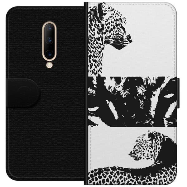 OnePlus 7 Pro Plånboksfodral Leopard Faces – trendigt mönster med leopardansikten