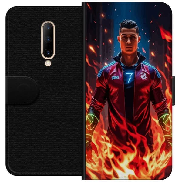 OnePlus 7 Pro Plånboksfodral Ronaldo Inferno – fotbollshjälte i eldflammor