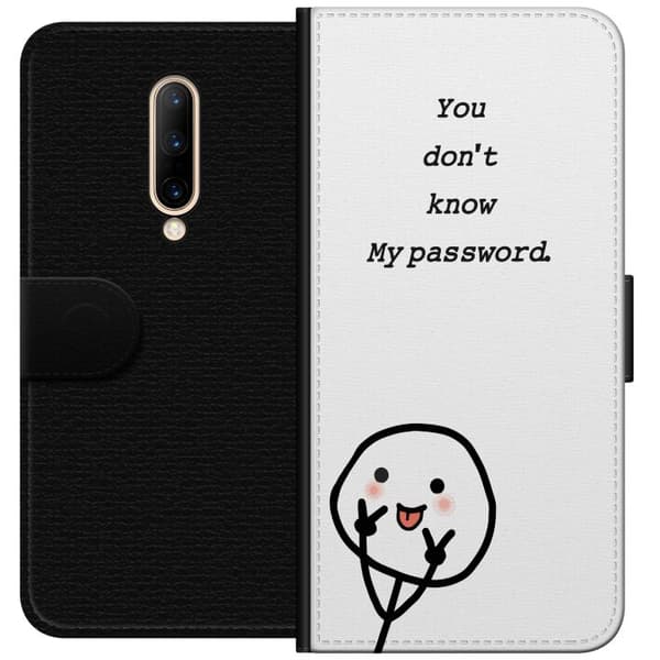 OnePlus 7 Pro Plånboksfodral You Don’t Know My Password – edgy textmotiv med attityd