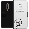 Miniatyrbild 1 av 3: OnePlus 7 Pro Plånboksfodral You Don’t Know My Password – edgy textmotiv med attityd