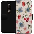 Miniatyrbilde 1 av 3: OnePlus 7 Pro Lommeboketui Bær & Blomster - mønster med blå blomster og skogsbær