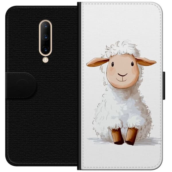 OnePlus 7 Pro Lompakkokotelo Suloinen Lammas - lasten ja vauvan tuotteita sarjakuvatyyliin