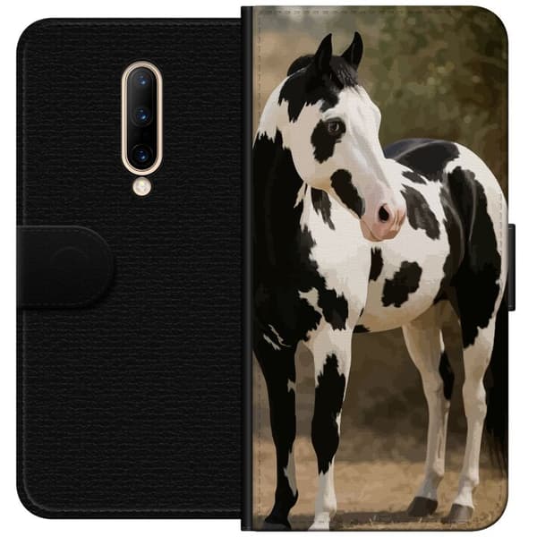 OnePlus 7 Pro Lommeboketui Vakker Hest - elegant illustrasjon av hestemotiv