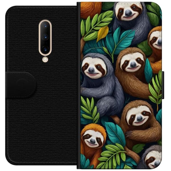 OnePlus 7 Pro Lommeboketui Sengångarstil - avslappet motiv med søt dovendyr