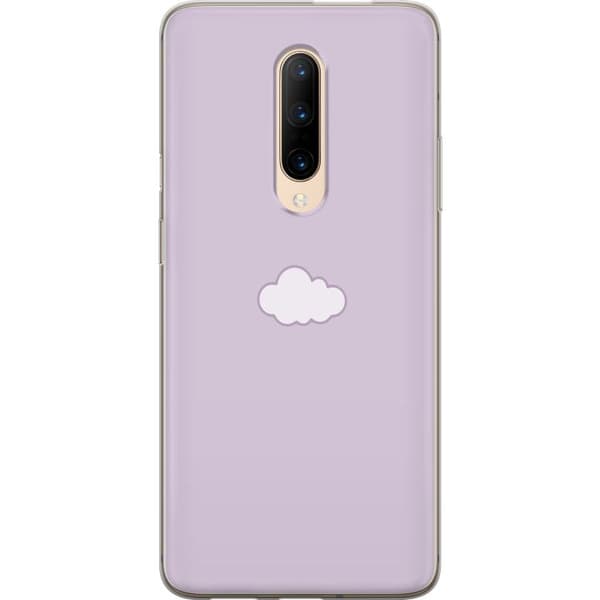 OnePlus 7 Pro Gjennomsiktig deksel Lilla Sky - minimalistisk sky på en lilla bakgrunn