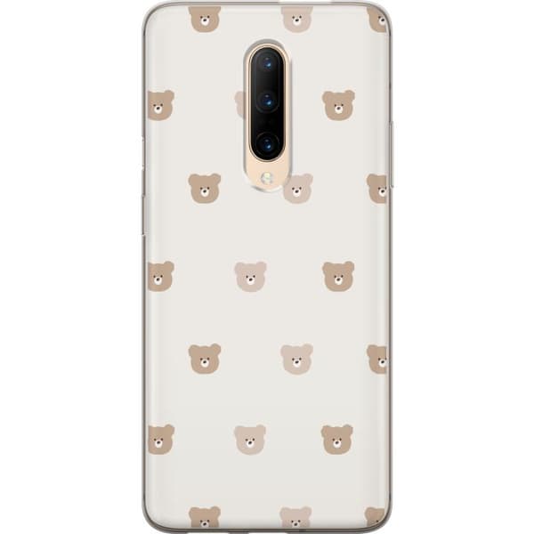 OnePlus 7 Pro Läpinäkyvä kuori Teddy-tausta - söpöt teddykarhut pehmeällä taustalla