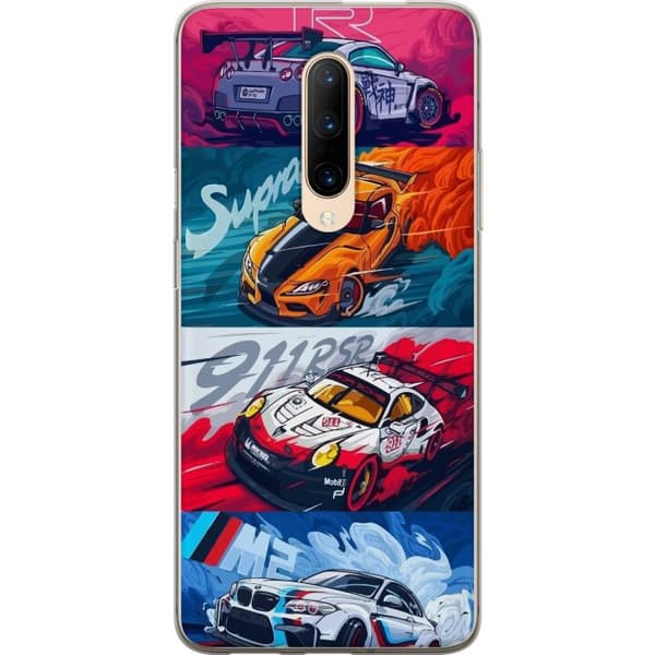 OnePlus 7 Pro Gjennomsiktig deksel Fartfylte Biler - Tegnet Mønster med Action