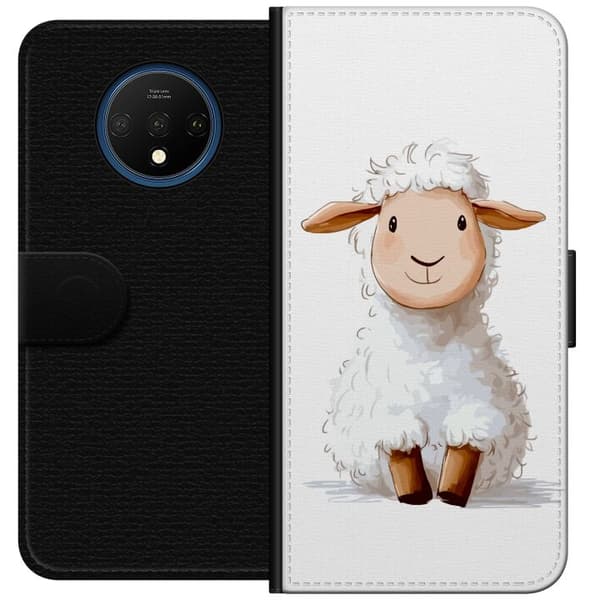 OnePlus 7T Lommeboketui  Søtt Lam - tegneseriestil for barn og babyprodukter