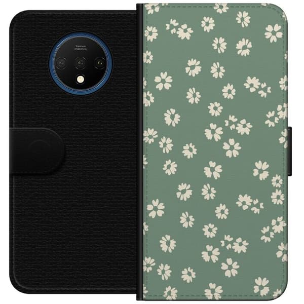 OnePlus 7T Lommeboketui Blomsterdrøm - Fargerikt Blomstermønster
