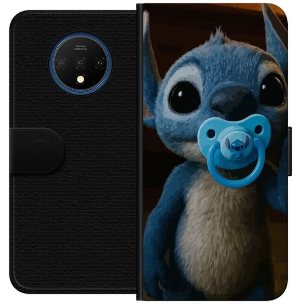 OnePlus 7T Tegnebogsetui Stitch & Napp - babytema med sød karakter