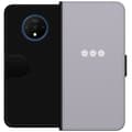 Miniatyrbilde 1 av 3: OnePlus 7T Lommeboketui Lilla Blomminimalisme - stilig blomstermotiv på lilla bakgrunn