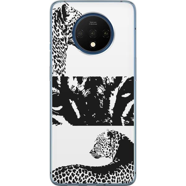 OnePlus 7T Gennemsigtig cover Leopard Faces