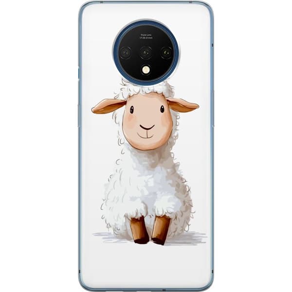 OnePlus 7T Gjennomsiktig deksel  Søtt Lam - tegneseriestil for barn og babyprodukter