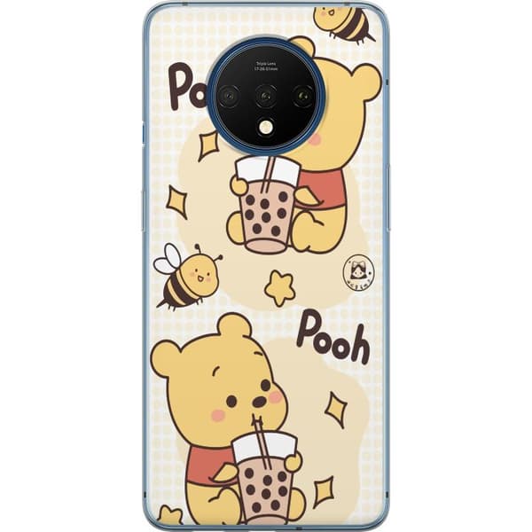 OnePlus 7T Gennemsigtig cover Nalle Pooh-stil - klassisk bjørnemotiv i en ny fortolkning