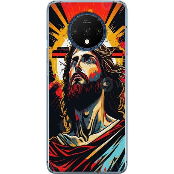 OnePlus 7T Gjennomsiktig deksel Jesus & Kort - religiøst motiv med dyp symbolikk