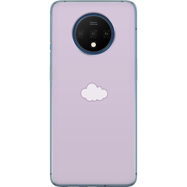 OnePlus 7T Gennemsigtig cover Lilla Sky - minimalistisk sky på lilla baggrund