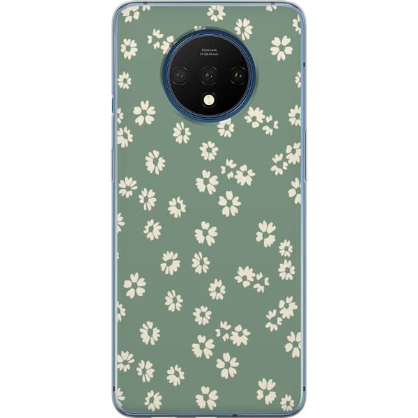 OnePlus 7T Gennemsigtig cover Blomsterdrøm - Farverigt Blomstermønster