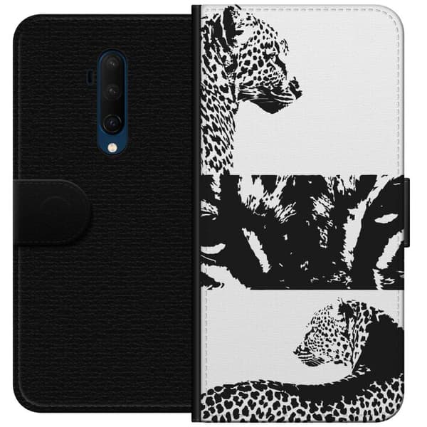 OnePlus 7T Pro Tegnebogsetui Leopard Faces
