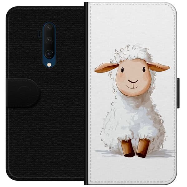 OnePlus 7T Pro Lompakkokotelo Suloinen Lammas - lasten ja vauvan tuotteita sarjakuvatyyliin