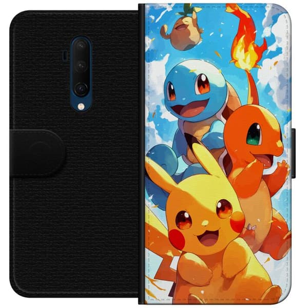OnePlus 7T Pro Tegnebogsetui Pocket Creatures - inspireret af Pokémon uden at nævne navnet
