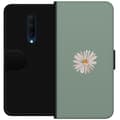 Pikkukuva 1 / 3: OnePlus 7T Pro Lompakkokotelo Vihreä Minimalikukka - tyylikäs kukka vihreällä taustalla