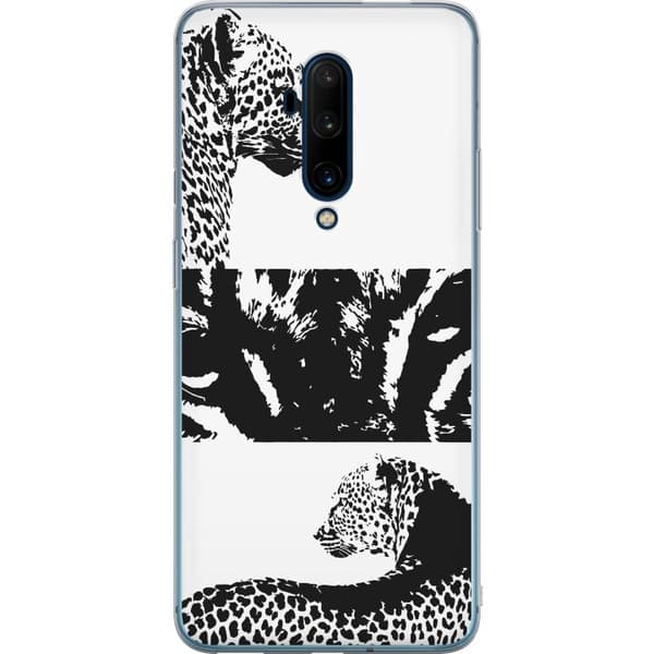 OnePlus 7T Pro Gennemsigtig cover Leopard Faces