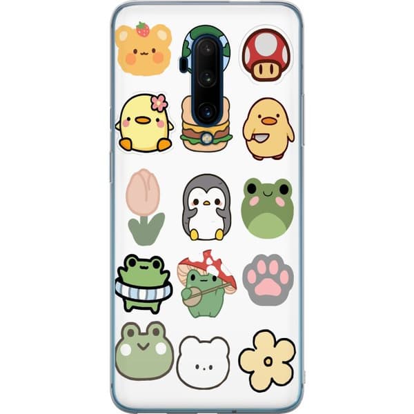 OnePlus 7T Pro Gjennomsiktig deksel Kawaii Friends