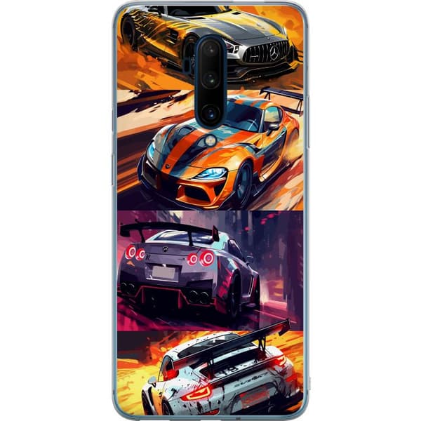 OnePlus 7T Pro Läpinäkyvä kuori Ralli kuume - vauhdikas teema ralliautoilla