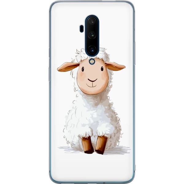 OnePlus 7T Pro Läpinäkyvä kuori Suloinen Lammas - lasten ja vauvan tuotteita sarjakuvatyyliin