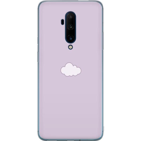 OnePlus 7T Pro Gjennomsiktig deksel Lilla Sky - minimalistisk sky på en lilla bakgrunn