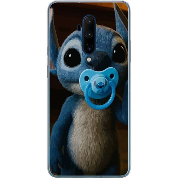 OnePlus 7T Pro Gennemsigtig cover Stitch & Napp - babytema med sød karakter