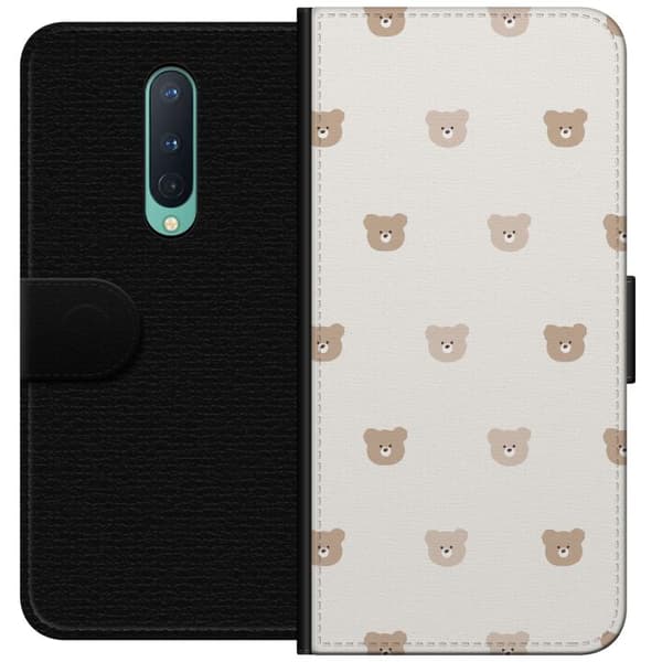 OnePlus 8 Lommeboketui Teddybakgrunn - søte teddybjørner mot en myk bakgrunn