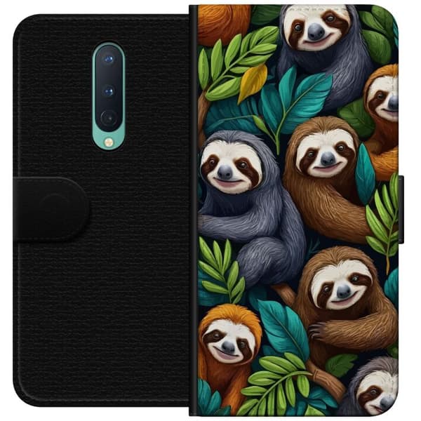 OnePlus 8 Plånboksfodral Sengångarstil – avslappnat motiv med söt sengångare