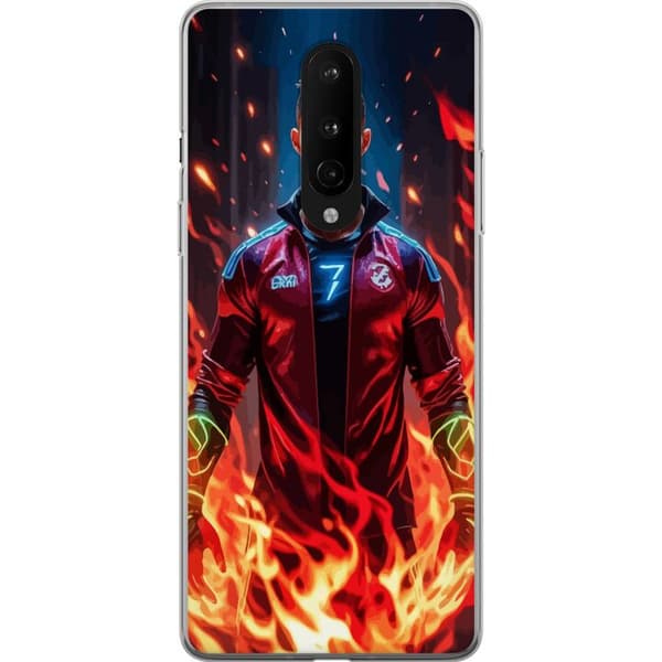 OnePlus 8 Gjennomsiktig deksel Ronaldo Inferno - fotballhelt i flammer
