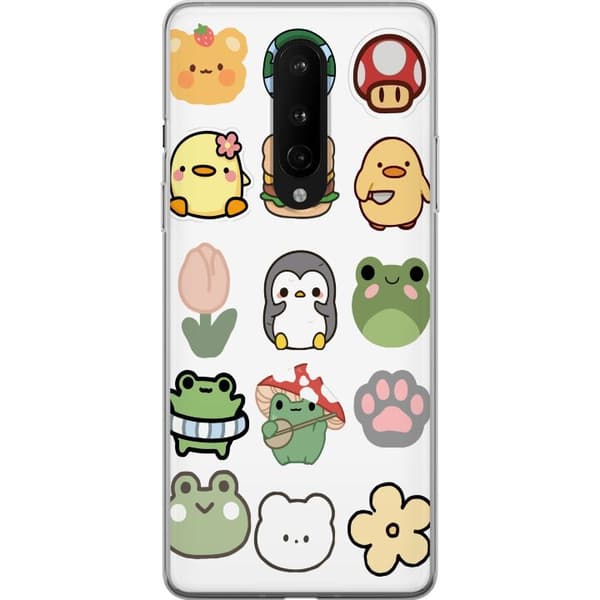 OnePlus 8 Gjennomsiktig deksel Kawaii Friends