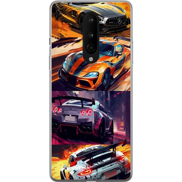 OnePlus 8 Genomskinligt Skal Rally Fever – fartfyllt motiv med rallybilar