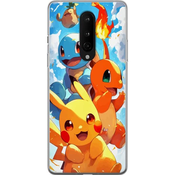 OnePlus 8 Gjennomsiktig deksel Pocket Creatures - inspirert av Pokémon uten å nevne navnet