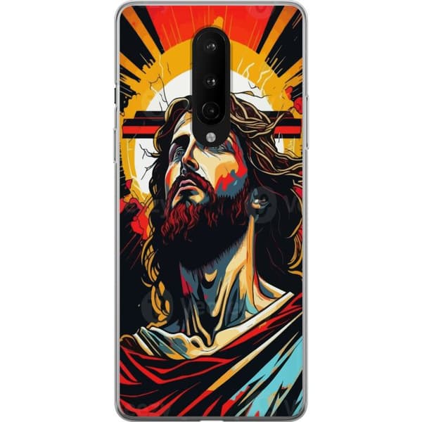 OnePlus 8 Genomskinligt Skal Jesus & Kort – religiöst motiv med djup symbolik