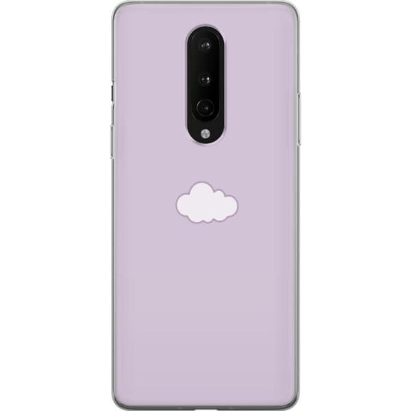 OnePlus 8 Gjennomsiktig deksel Lilla Sky - minimalistisk sky på en lilla bakgrunn