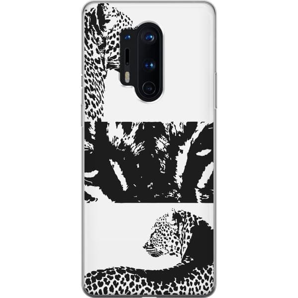OnePlus 8 Pro Gjennomsiktig deksel Leopard Faces