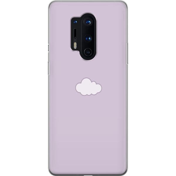 OnePlus 8 Pro Gennemsigtig cover Lilla Sky - minimalistisk sky på lilla baggrund