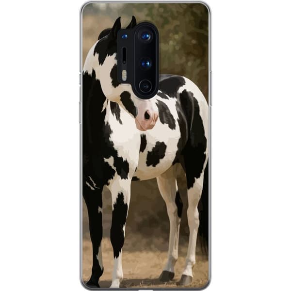 OnePlus 8 Pro Genomskinligt Skal Vacker Häst – elegant illustration av hästmotiv