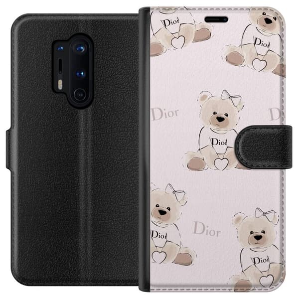 OnePlus 8 Pro Lommeboketui Teddy Dior Vibes - luksuriøs teddybjørn i motestil