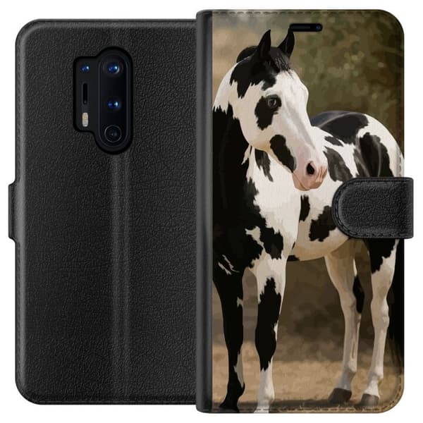 OnePlus 8 Pro Lommeboketui Vakker Hest - elegant illustrasjon av hestemotiv